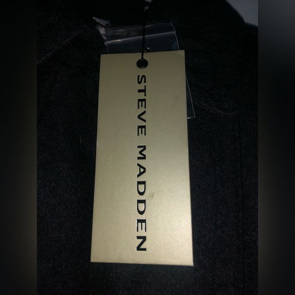 Steve Madden| Large, dark grayish blackish, wool, pea coat (with extra buttons) - Picture 3 of 4